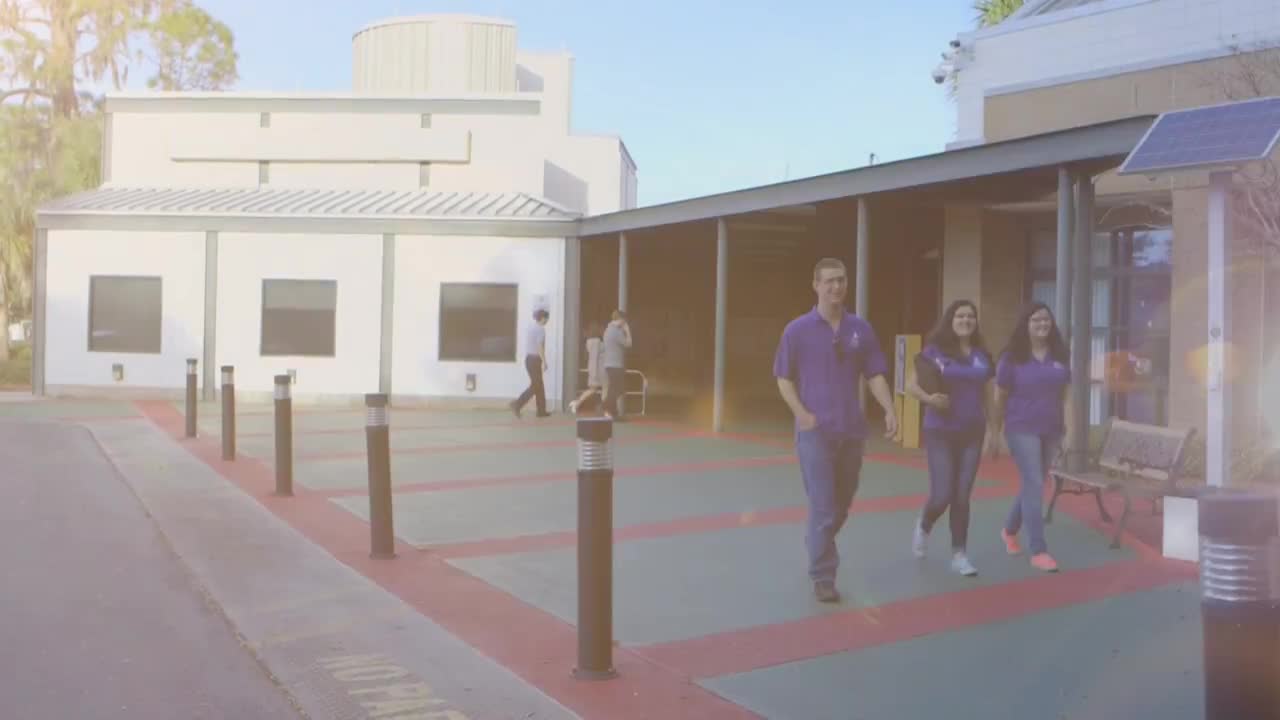 Students walking to class